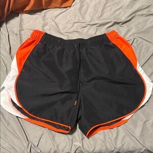 Black and Orange women’s Athletic Shorts
